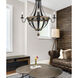 Ellijay 5 Light 28 inch Matte Black/Wood Tone Chandelier Ceiling Light